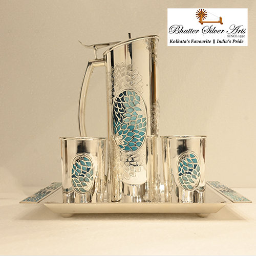Enamel Work (Blue Mina) Jug Set